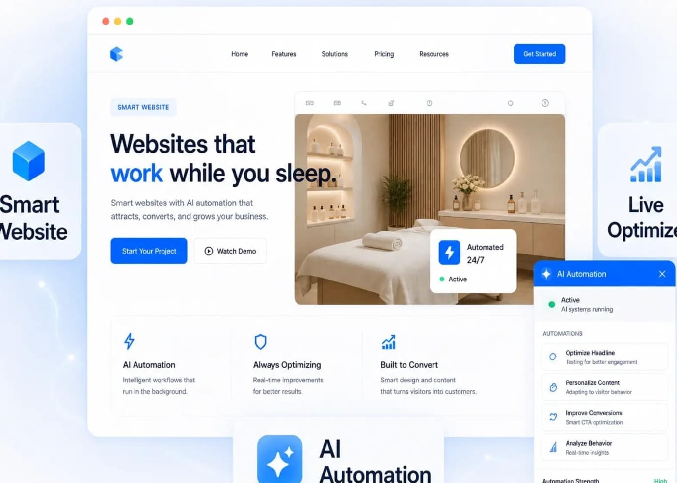 AI-powered website design and customer experience